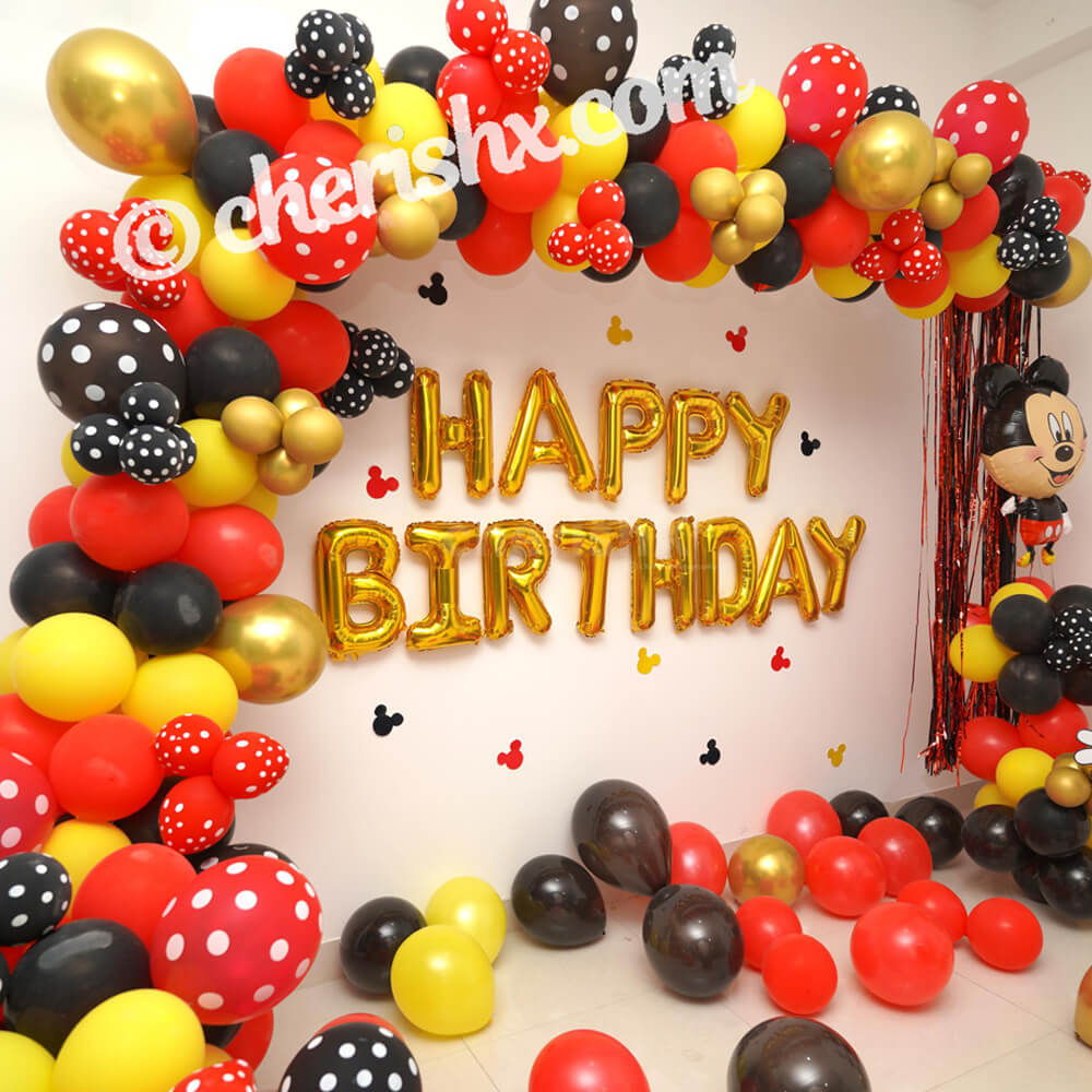Mickey Mouse Birthday Party Decorations 282 Pcs - Birthday Wall