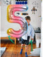 32 Inch Number Rainbow Gradient Digit Balloon Birthday Party Decoration, Baby Shower Supplies - CherishX Partystore