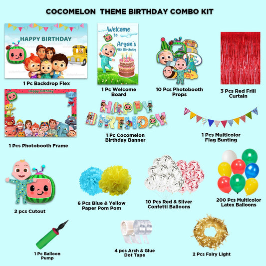 Cocomelon Birthday Combo Kit - Gold
