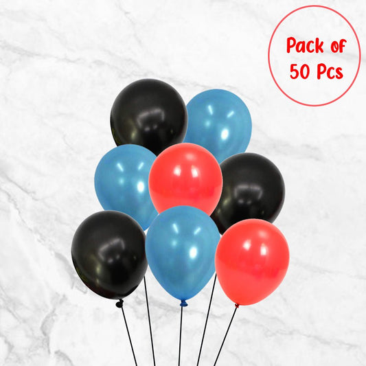 50 Pcs Spiderman Theme Balloons - CherishX Partystore