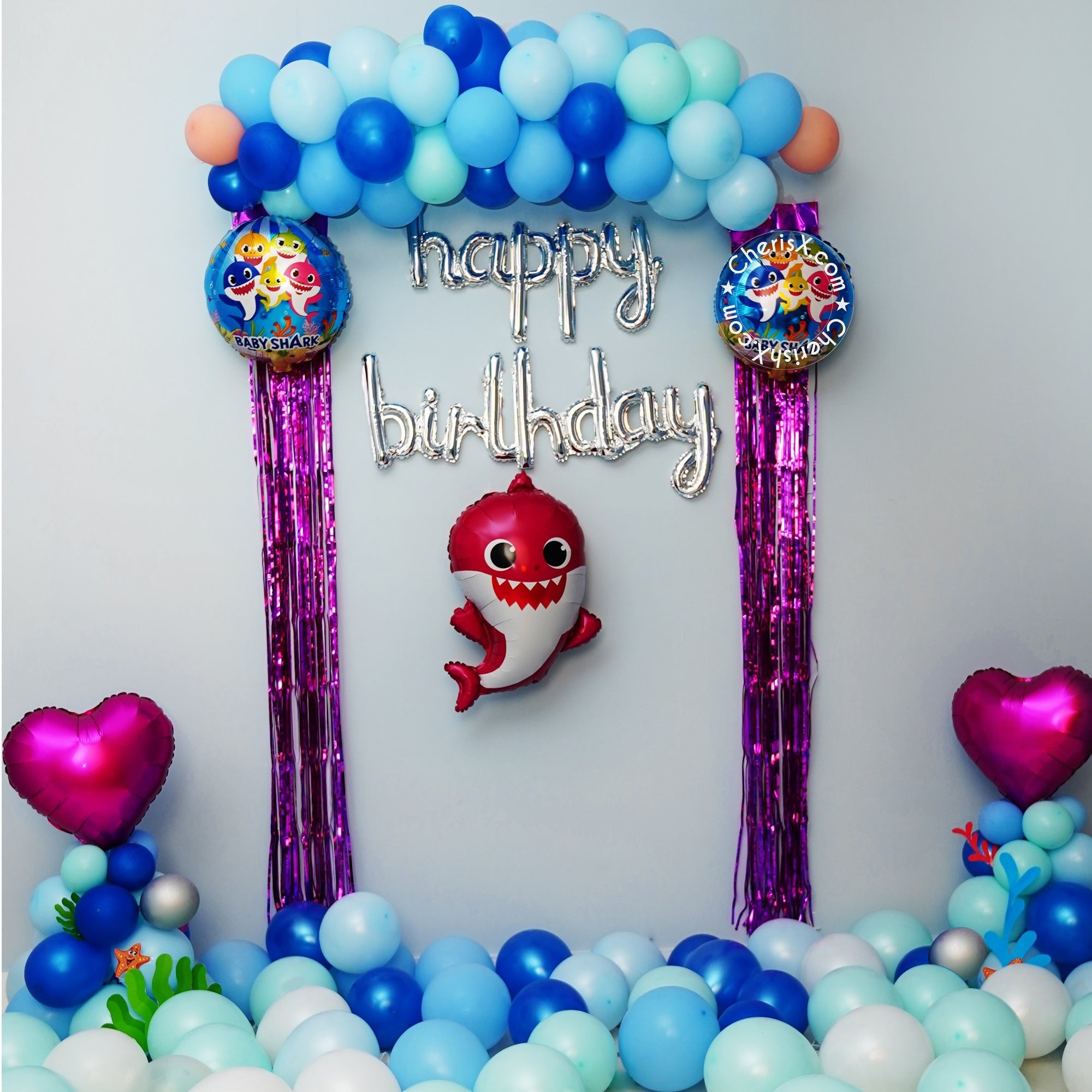 Baby Shark Kids Birthday Decoration 44 Pcs