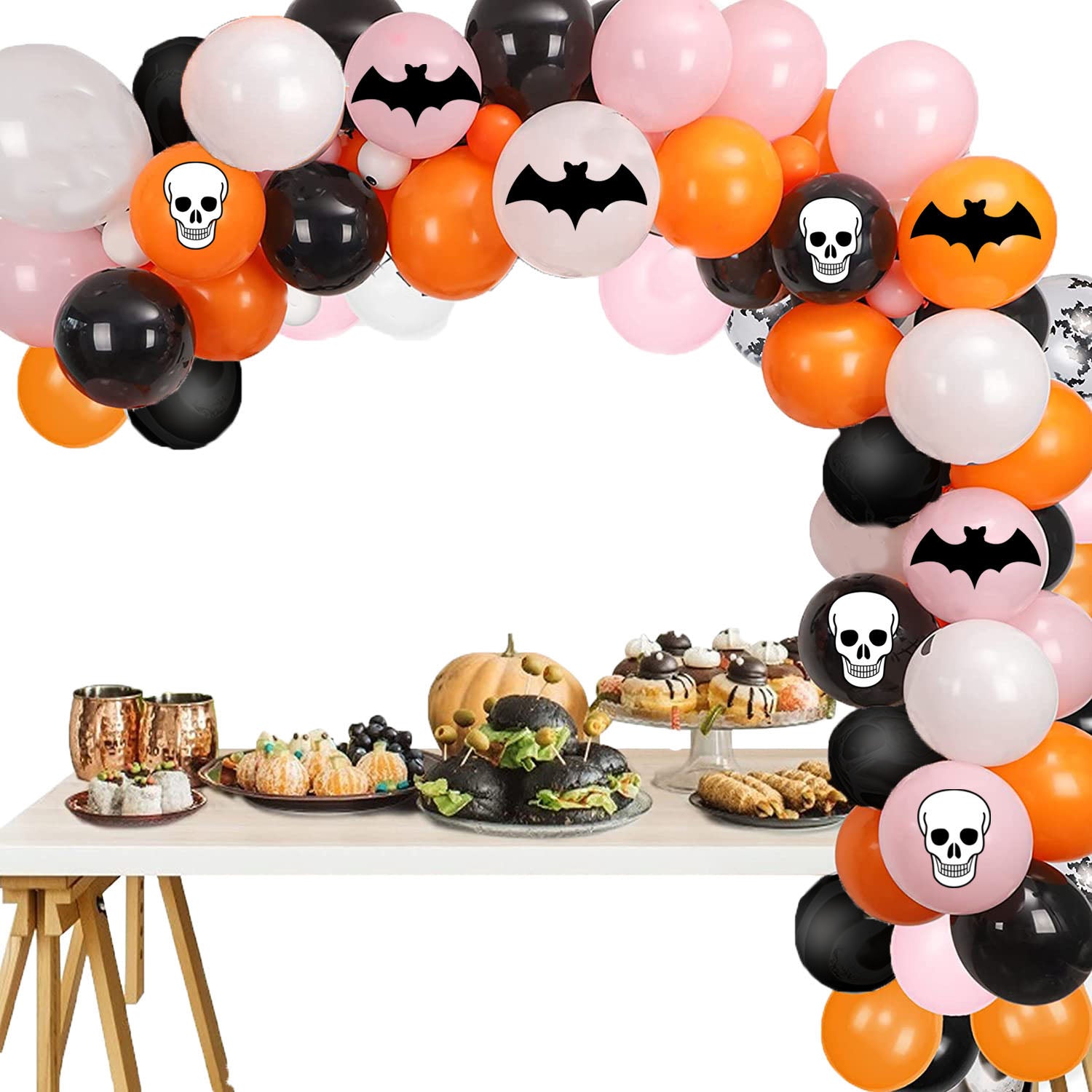 Ballons biodégradables Halloween noir - Décoration Halloween