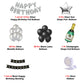 Happy Birthday Balloon Decoration Kit - 80 Pcs Combo - Black & Silver DIY Kit freeshipping - CherishX Partystore