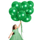 Green metallic latex balloons for birthday decorations, anniversary, bachelorette, baby shower, kids decoration, green balloons party supply