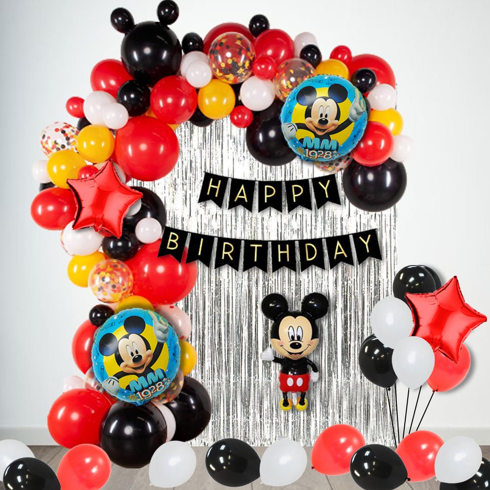 Mickey Mouse Birthday Decoration Kit 100 Pcs - Balloon Bday Decoration  freeshipping - FrillX