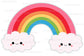 Rainbow Theme Kids Happy Birthday Cutout - Rainbow Cloud freeshipping - CherishX Partystore