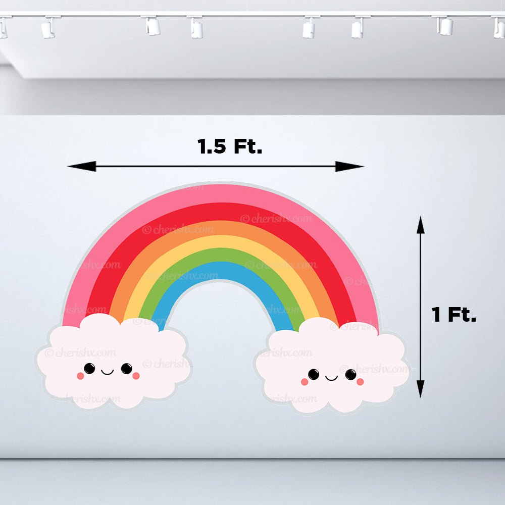 Rainbow Theme Kids Happy Birthday Cutout - Rainbow Cloud freeshipping - CherishX Partystore