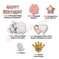 Rose Gold Happy Birthday with Star and Crown Shape Foil Balloon - 63 Pcs Combo - DIY Kit freeshipping - CherishX Partystore