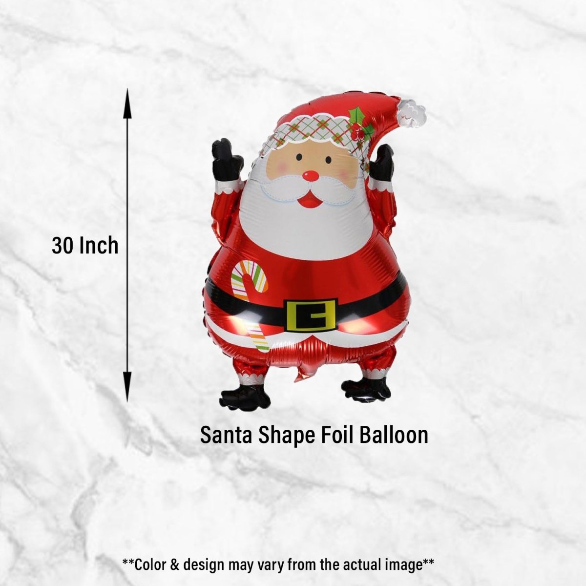 Santa Shape Foil Balloon-1 Pc- 30 Inch- Red Color freeshipping - CherishX Partystore