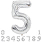 Silver Color Number Foil Balloon Large Quality Digit freeshipping - CherishX Partystore