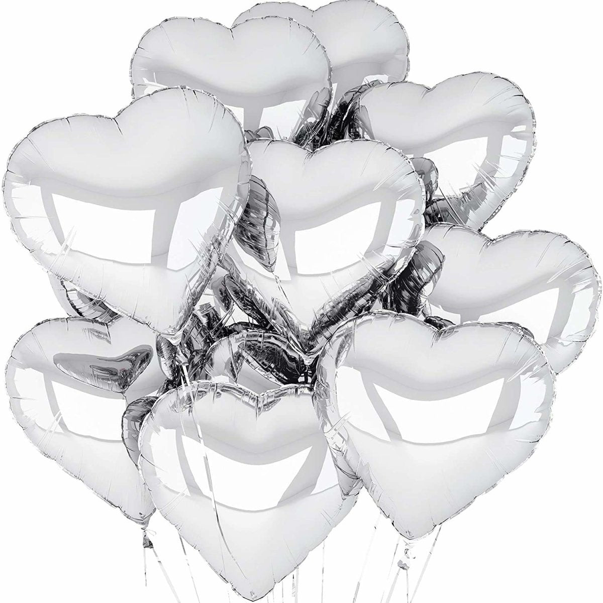 Clear 16 Latex Balloons with Heart-Shaped Confetti