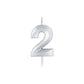 Silver Numeral Birthday Candles for Cake Decoration on Birthday Parties and Wedding Anniversary Celebration freeshipping - CherishX Partystore