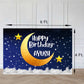 Star & Moon Theme Personalized Backdrop for Kids Birthday - Flex banner freeshipping - CherishX Partystore