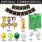 Kids Birthday Decoration - 52Pcs, Jungle Theme Birthday Decoration For Boys, Girls