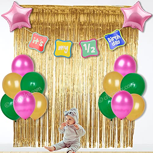 1/2 Birthday Decoration For Girl - CherishX Partystore