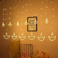 Diwali Diya light curtains for home decoration. Festival lights with 12 diyas and fairy light bulbs