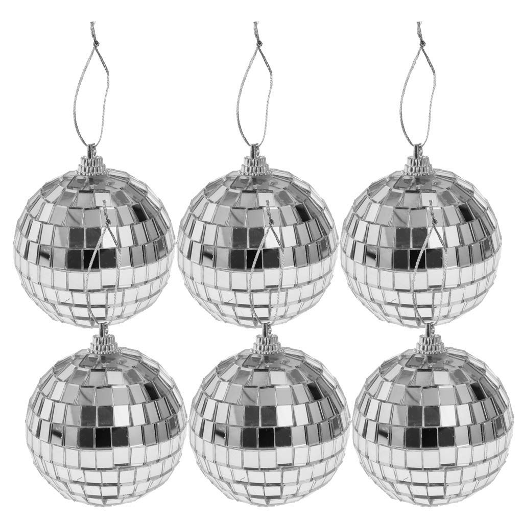 Mirror Balls Christmas Tree Decoration or Party Decoration - 6 Pieces