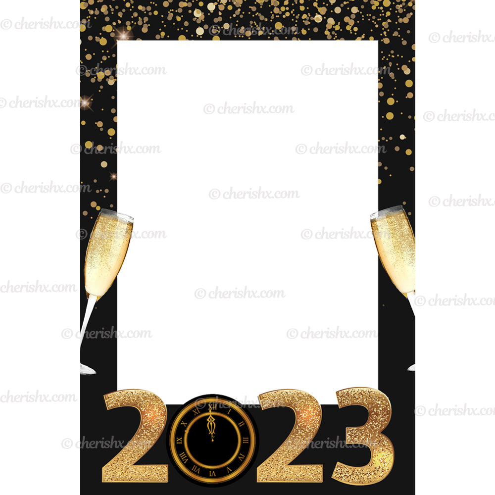 New Year Theme Party Photobooth Frame
