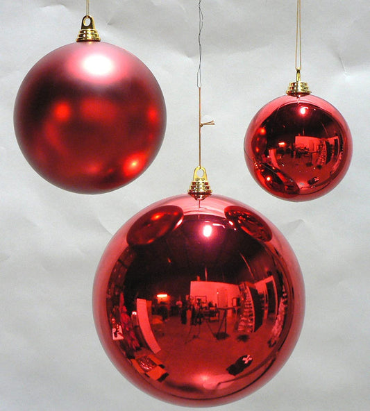 Christmas Red Ball For Hanging - Pack of 6