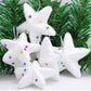 Thermocol Star Christmas Tree Decorations Hanging - 6 Pcs