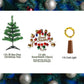 1FT Christmas Non Pine Tree- 14Pcs Combo with Ornaments-DIY Christmas Tree Decorations at Home kit - CherishX Partystore