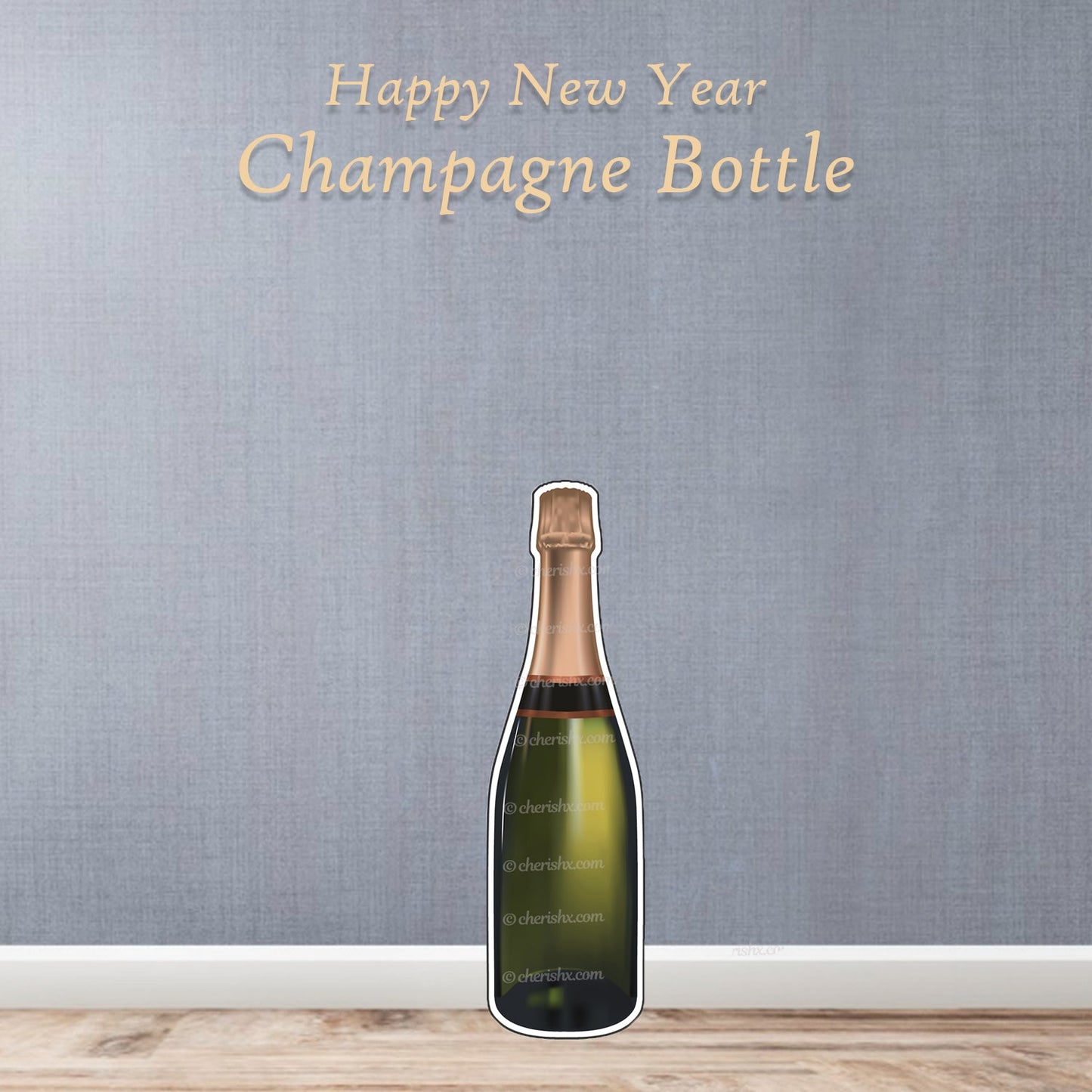 2022 New Year Celebration Champagne Bottle Cutout - CherishX Partystore