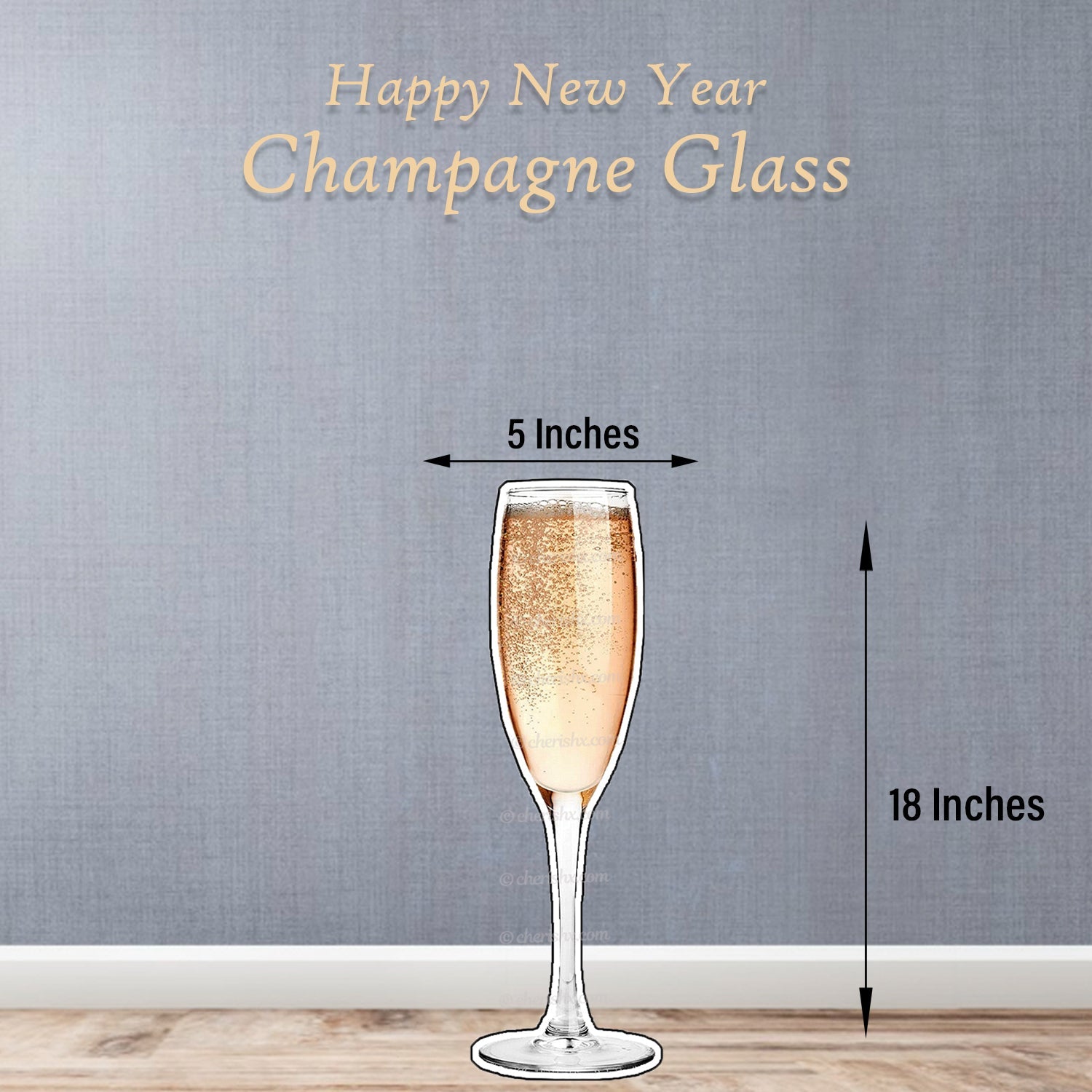 2022 New Year Celebration Champagne Glass Cutout - CherishX Partystore