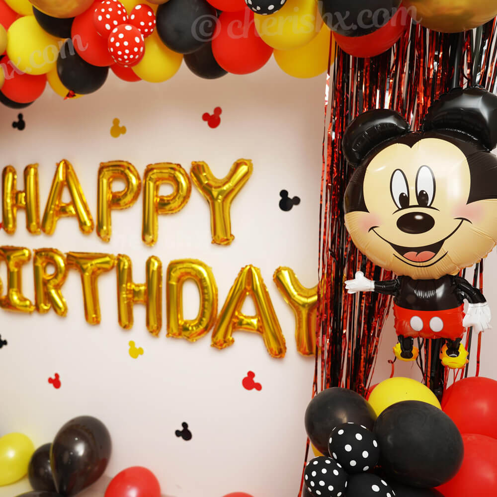 Mickey Mouse Birthday Party Decorations 282 Pcs - Birthday Wall Decoration