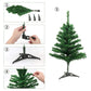 6ft Christmas Non Pine Tree with Decorations- 49 Pcs Combo- Artificial Xmas Tree DIY Kit- Green Color - CherishX Partystore