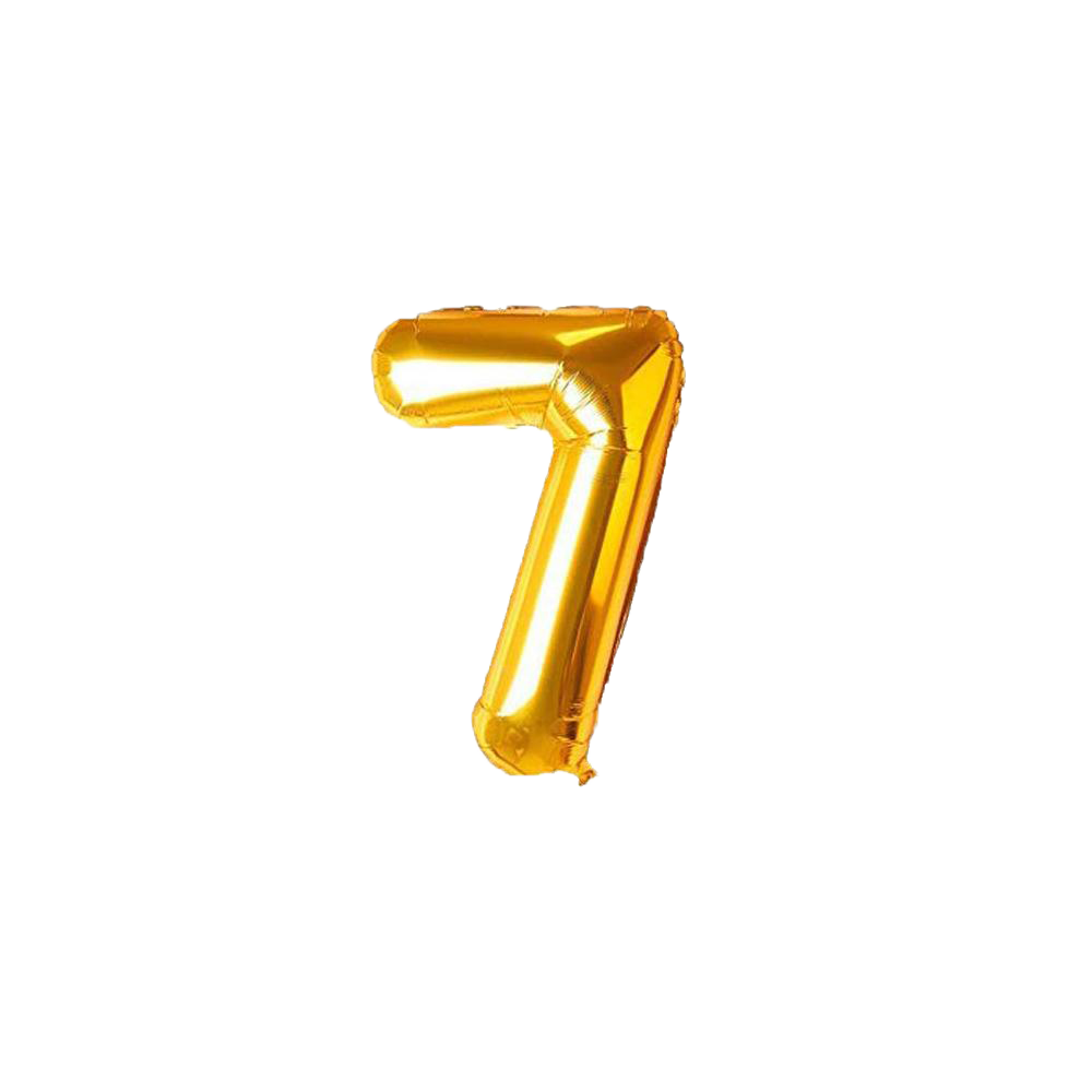 Number Foil Balloon Golden Colour 16 Inch Golden- 0 Digit