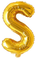 Alphabet Foil Balloon Golden Color 16 Inch Golden Letter - FrillX