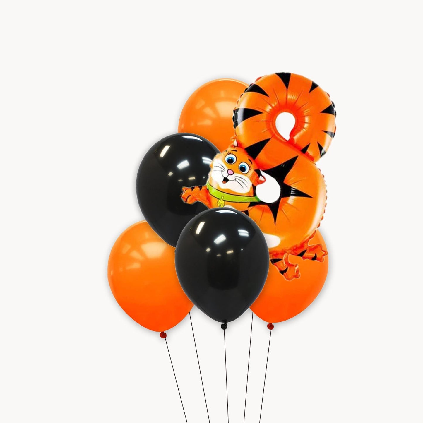 Animal Digit Foil Balloon Bunch 16 Inch - CherishX Partystore