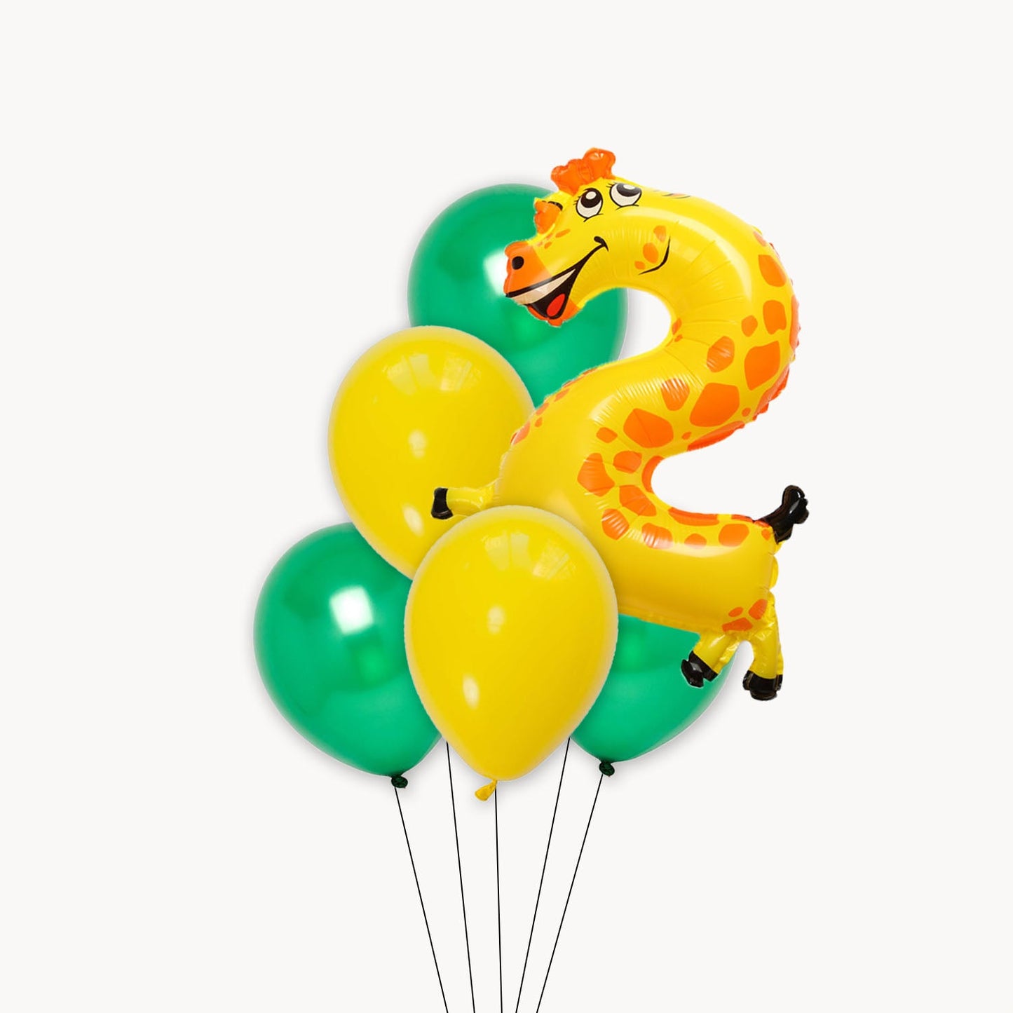 Animal Digit Foil Balloon Bunch 16 Inch - CherishX Partystore