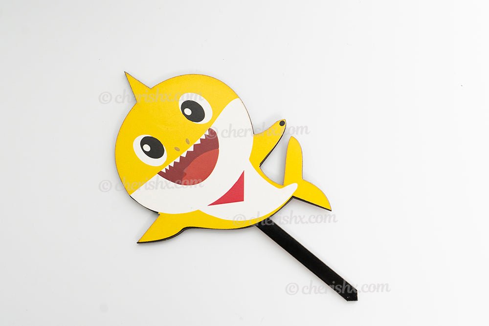 Baby Shark theme Cake Toppers for Kids Happy Birthday Cake Topper, Cupcake Toppers For Kids Boy Special Decorations Item - CherishX Partystore