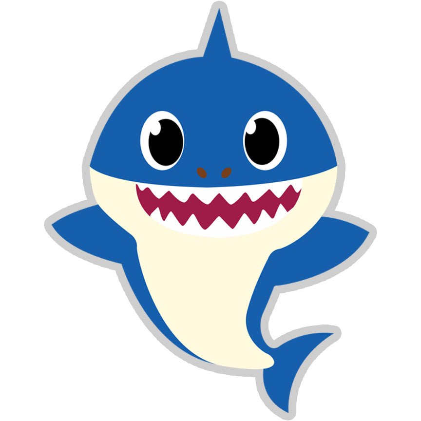 Baby Shark Theme Kids Happy Birthday Cutout - Blue Shark - CherishX Partystore