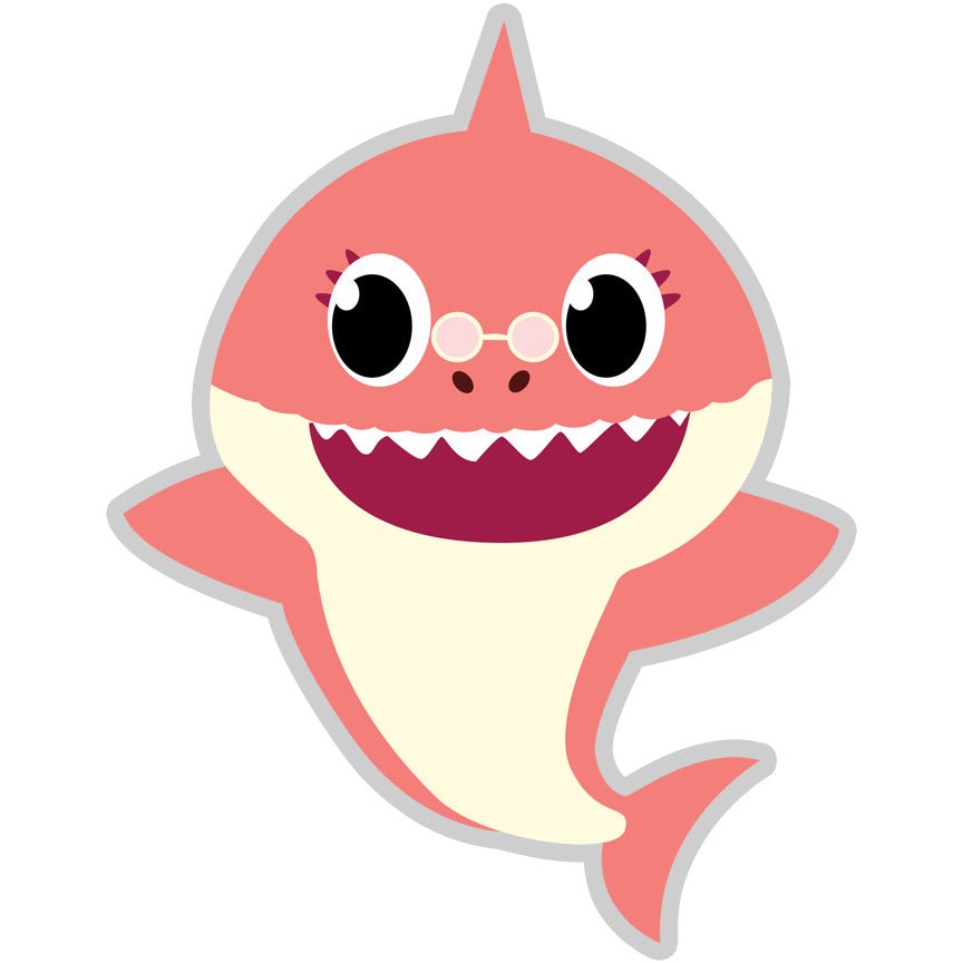 Baby Shark Theme Kids Happy Birthday Cutout - Peach Shark - CherishX Partystore