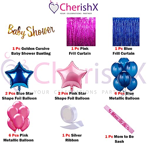 Baby Shower Decoration Material set - 20 Pcs Combo - for Gender reveal Party, gender neutral baby shower, maternity shoot - CherishX Partystore