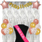 Bachelorette Party Decorations Item - 22 - Miss to Mrs Banner, Sash, Frill Curtain, Star Shape Foil, Confett & Metallic Balloons - Bridal Shower Decoration - CherishX Partystore