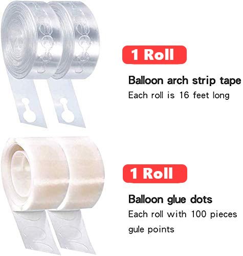 Balloon Arc Kit Balloon Garland Tape, 100 Points Glue Dots - 1 and