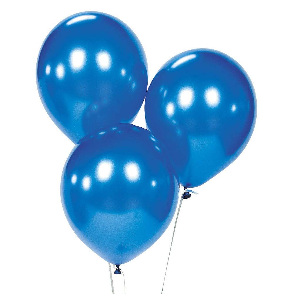 Birthday Balloon Decoration Kit - Pack Of 119 Pcs Blue & Silver DIY Kit - CherishX Partystore