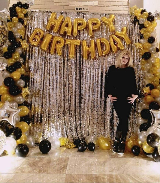 Black and Gold birthday decorations and stylish ideas