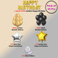 Birthday Decorations Items - Golden & Black Color Theme - Pack of 56 Pcs DIY Kit - CherishX Partystore
