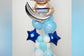 Blue Baby Shower Decorations For Home - Pack of 20 Pcs - Baby Boy Face Foil, Balloon Stand, Pastel & Latex Balloons Welcome Baby Decoration - CherishX Partystore
