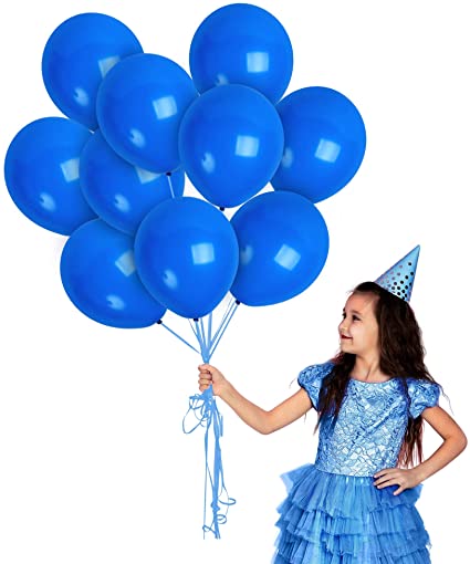 Blue latex balloons - pack of 50 Pcs - CherishX Partystore