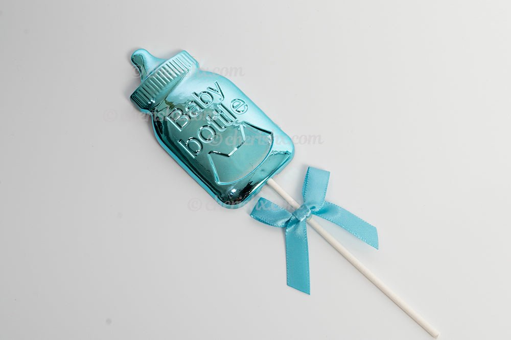 Blue & Pink Bottle Cake Topper Baby Shower Welcome Home New Party Boy Ready to Pop - CherishX Partystore