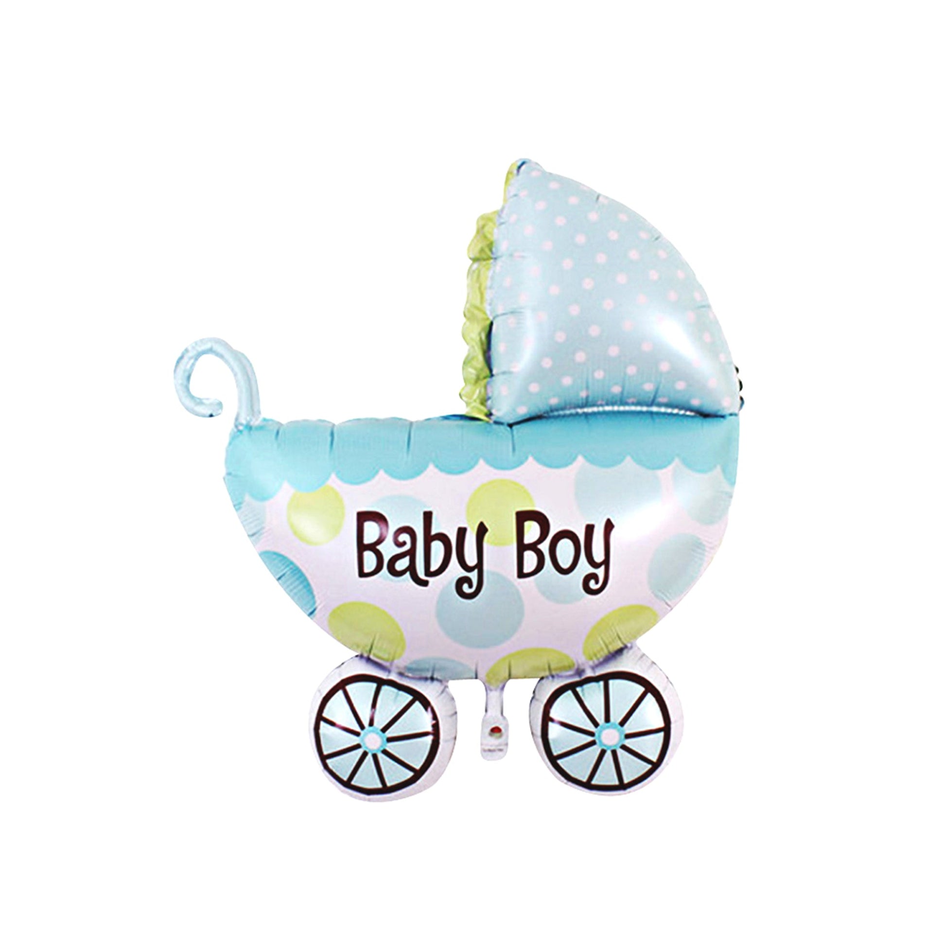 Blue Pram Shape Foil Balloon for Boy - Baby Shower - CherishX Partystore
