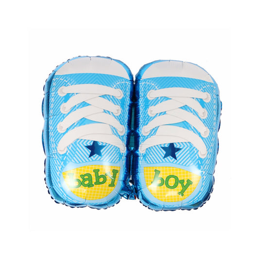 Blue Shoe Shape Foil Balloon for Boy - Baby Shower - CherishX Partystore