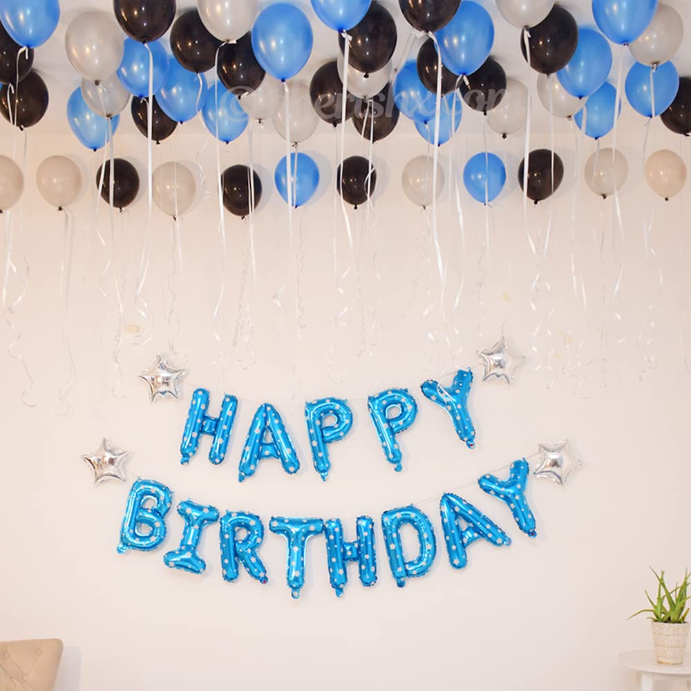 Fun and Flex Blue and White Pastel Birthday Decorations Combo Kit