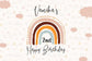 Boho Rainbow Theme Personalized Backdrop for Kids Birthday - Flex banner - CherishX Partystore