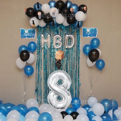 Boss Baby Theme Kids Birthday Balloon Decoration kit Items - CherishX Partystore